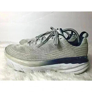 Hoka One One Bondi 6 Running Shoes Womens Size 11 Light Gray Navy 1019270 LRNC